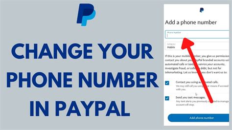 paypal change contact number